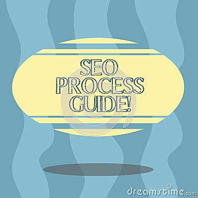 Conceptual hand writing showing Seo Process Guide. Business photo showcasing set actions improve online visibility Stock Photo