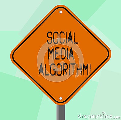 Conceptual hand writing showing Social Media Algorithm. Business photo showcasing Sorting all post and show the most Stock Photo