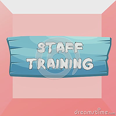 Conceptual hand writing showing Staff Training. Business photo text program that is designed to increase the technical skills Stock Photo