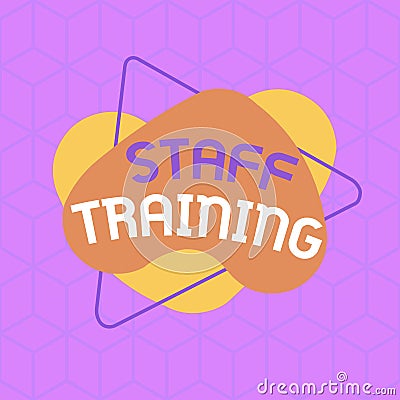 Conceptual hand writing showing Staff Training. Business photo text program that is designed to increase the technical skills Stock Photo