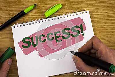 Conceptual hand writing showing Success Motivational Call. Business photo text Achievement Accomplishment of some purpose written Stock Photo