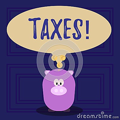 Conceptual hand writing showing Taxes. Business photo text Money deanalysisded by a government for its support. Stock Photo