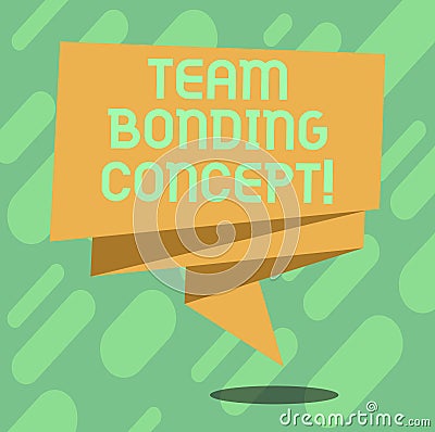 Conceptual hand writing showing Team Bonding Concept. Business photo text Improve workplace projects that involve Stock Photo