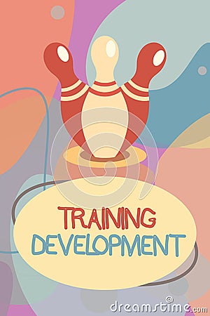 Conceptual hand writing showing Training Development. Business photo text Learn and Expand skills and knowledge Program Stock Photo