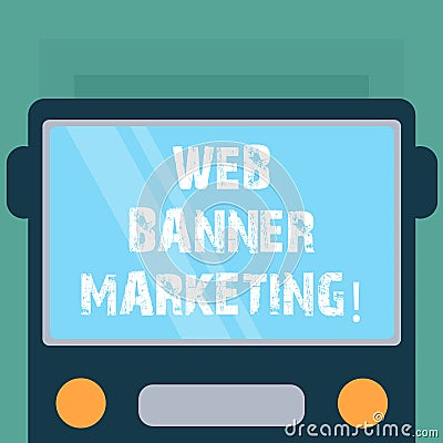 Conceptual hand writing showing Web Banner Marketing. Business photo showcasing entails to embed an advertisement in a Stock Photo