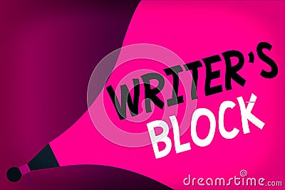 Conceptual hand writing showing Writer S Block. Business photo showcasing Condition of being unable to think of what to write Stock Photo