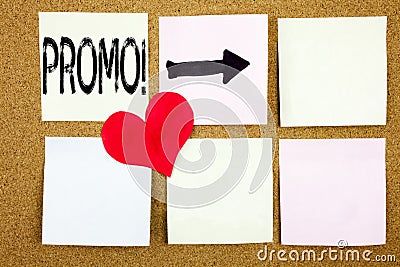 Conceptual hand writing text caption inspiration showing Promo concept for Promo Sale Shopping Product Promotion and Love written Stock Photo