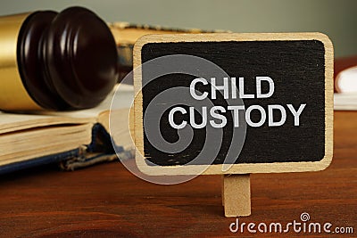 Conceptual hand writing text showing child custody Stock Photo