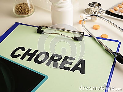 Conceptual hand written text showing Chorea Stock Photo