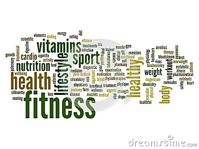 Conceptual health word cloud Vector Illustration