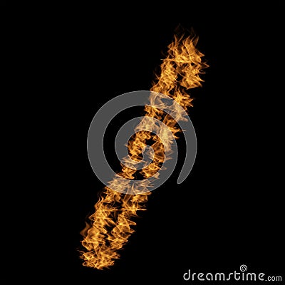 Hot fiery burning flame font Cartoon Illustration