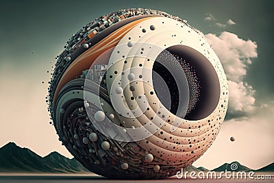 Conceptual image of Big Data. Generative AI Stock Photo