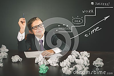 Conceptual image of business plan for start-up business strategy Stock Photo