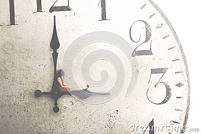 Conceptual image of a business woman resting during the break Stock Photo