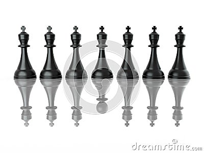 Conceptual image of false leadership. Chess. Stock Photo