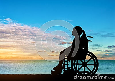 Conceptual image of a girl with a disability Stock Photo