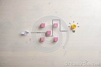 Conceptual image of idea, problem solving and troubleshooting Stock Photo
