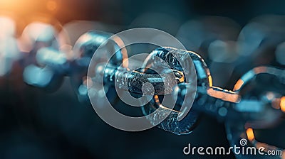 Conceptual image of interconnected links representing Stock Photo
