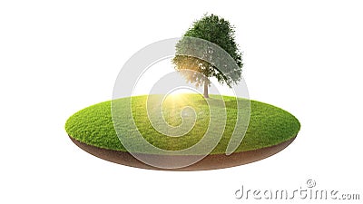 Conceptual image island in the air Stock Photo