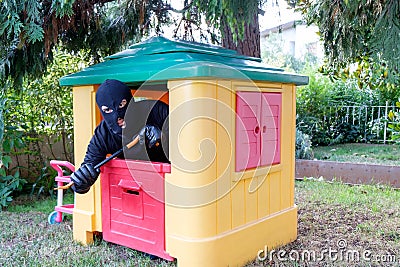 Conceptual image of a thief Stock Photo