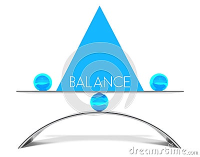 Conceptual perfect balance between two issues Stock Photo