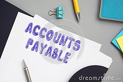 Conceptual photo about ACCOUNTS PAYABLE with written text Stock Photo