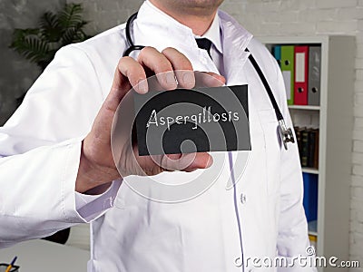 Conceptual photo about Aspergillosis with handwritten text Stock Photo