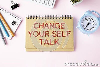 Conceptual photo about Change Your Self Talk Stock Photo