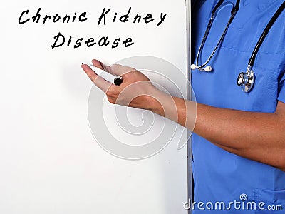 Conceptual photo about Chronic Kidney Disease with handwritten phrase Stock Photo