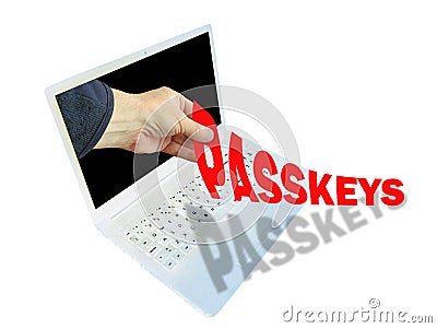 passkey code access security computers online internet danger fraud warning passwords Stock Photo