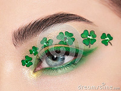 Conceptual photo eye of St. Patrick`s Day Stock Photo