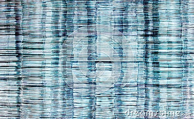 Data storage image with stacks of translucent silver blue DVD and CD computer storage disks with white Stock Photo