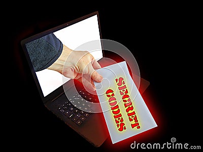 passkey code access security computers online internet danger fraud warning passwords Stock Photo