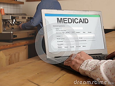 Conceptual photo is showing a hand written text Medicaid Stock Photo