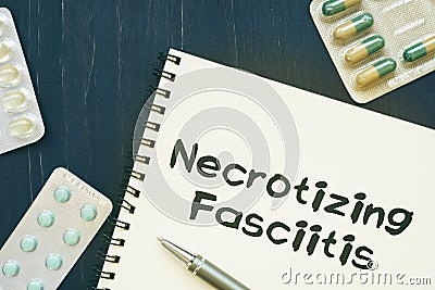 Conceptual photo showing printed text Necrotizing Fasciitis Stock Photo