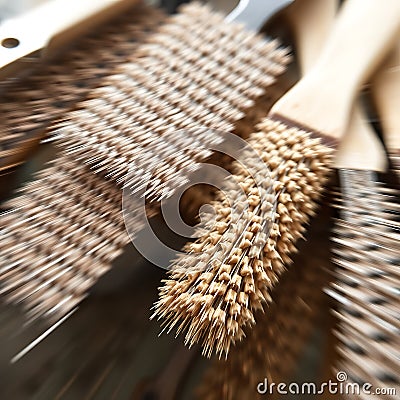 A conceptual photo showing various types of rasps with blurred edges creating a sense of motion and dynamic action Stock Photo