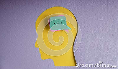 Conceptual Photo. Speak Your Mind, Voices, Saying with Smart Brain Concepts Stock Photo