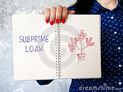 Conceptual photo about SUBPRIME LOAN with written text Stock Photo