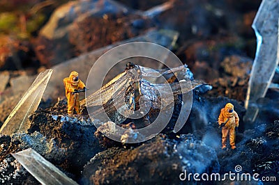 Environmental disaster Stock Photo