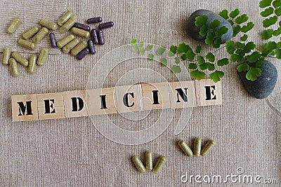 Herbal medicine concept Stock Photo