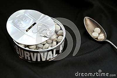 Conceptual photography medicine as our survival against virus and disease Stock Photo