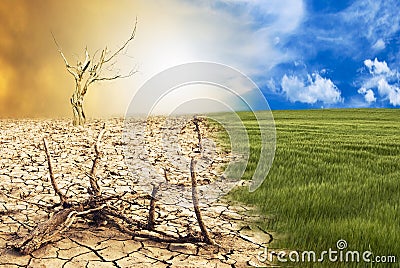 Conceptual scene, climate change Stock Photo