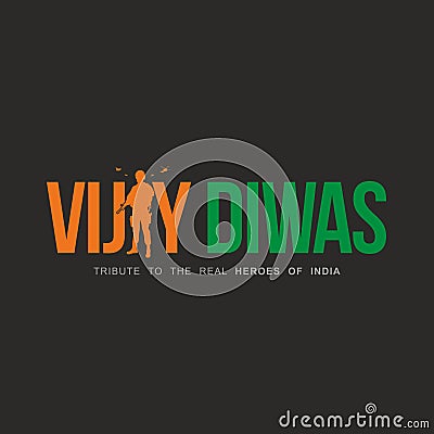 Conceptual Template Design for Vijay Diwas. An Indian Military Victory Day. Vector Illustration