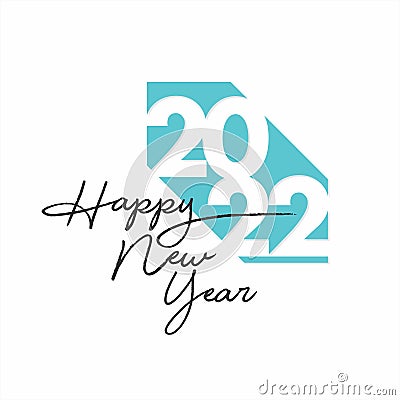 Conceptual Typography of Happy New Year, 2022. Creative Banner Design for New Year 2022. Vector Illustration