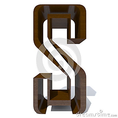 Conceptual wooden brown font Cartoon Illustration