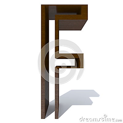 Conceptual wooden brown font Cartoon Illustration