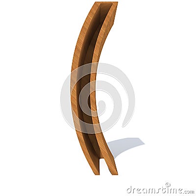 Conceptual wooden brown font Cartoon Illustration