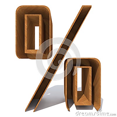 Conceptual wooden brown font Cartoon Illustration