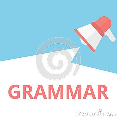 Conceptual writing showing Grammar Cartoon Illustration