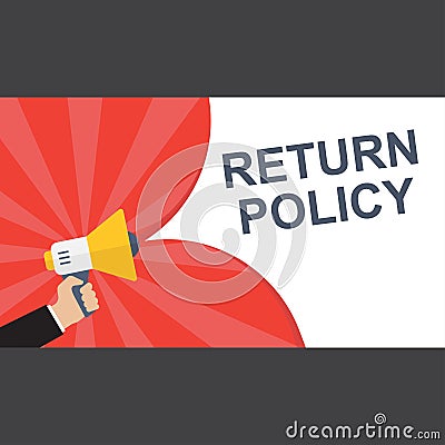 Conceptual writing showing Return Policy. Vector illustration Vector Illustration